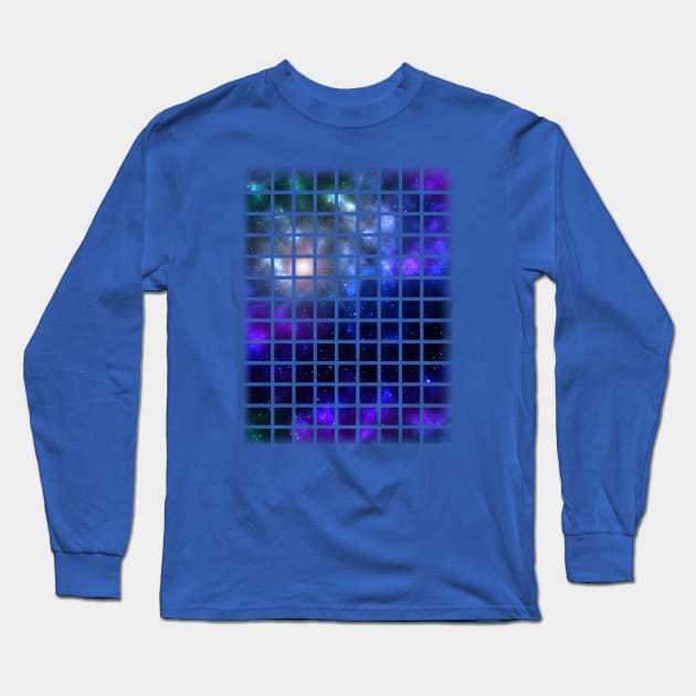 Galaxy Grid Long Sleeve T-Shirt by zoddie